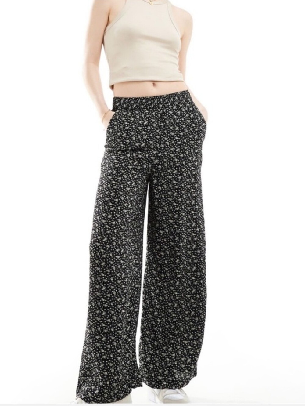 & Other Stories Floral Print Wide Leg Pants, Size 2